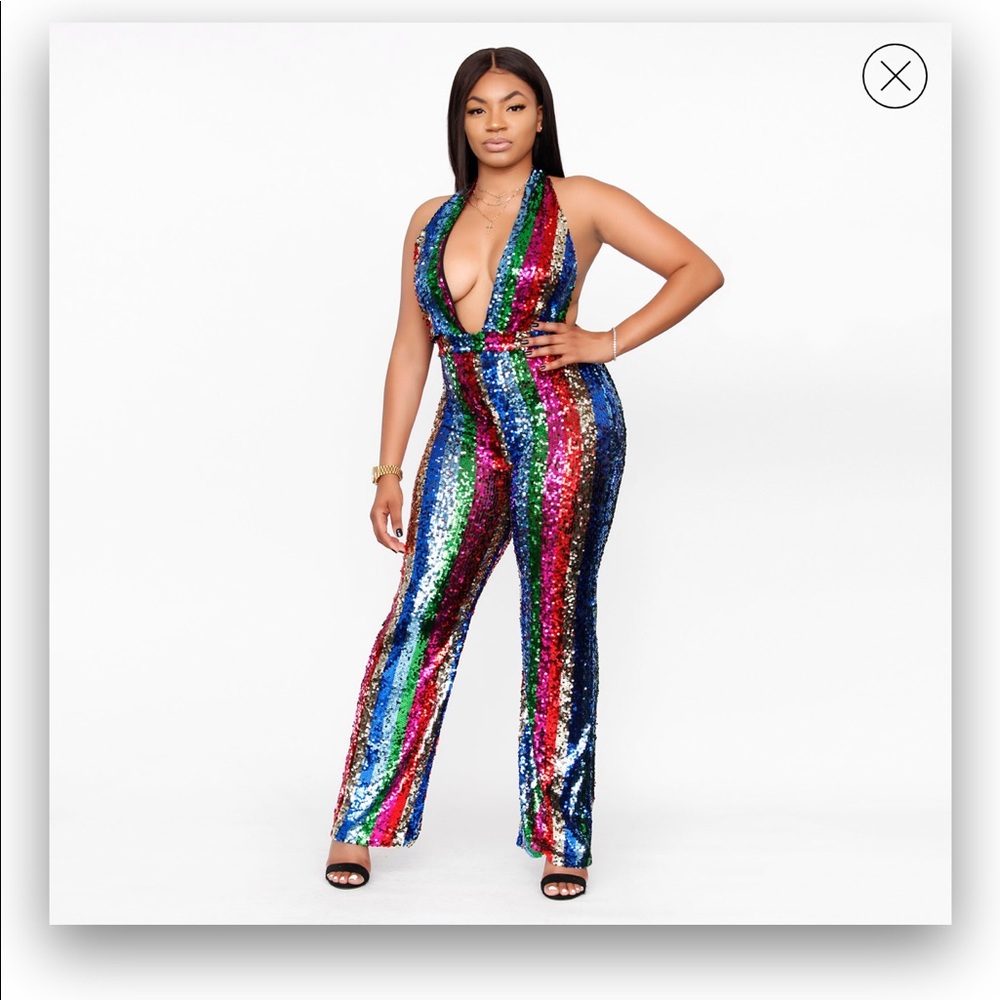 Shining jumpsuit sequin